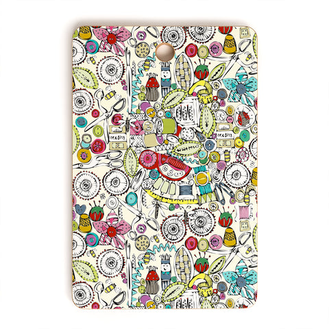 Sharon Turner Bits And Bobs And Bugs Cutting Board Rectangle