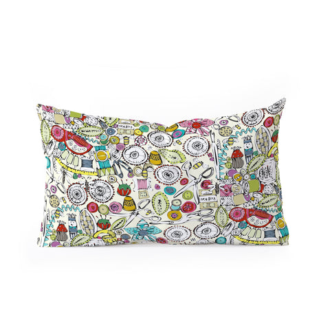 Sharon Turner Bits And Bobs And Bugs Oblong Throw Pillow