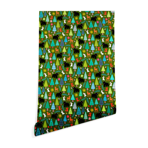 Sharon Turner black bear woodland Wallpaper