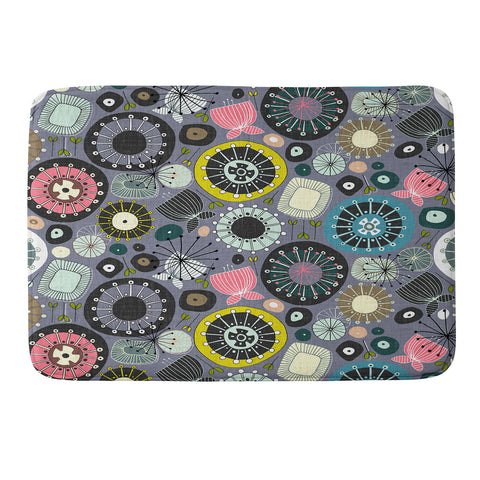 Sharon Turner blooms amethyst Memory Foam Bath Mat