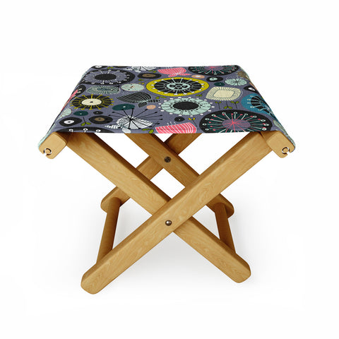 Sharon Turner blooms amethyst Folding Stool