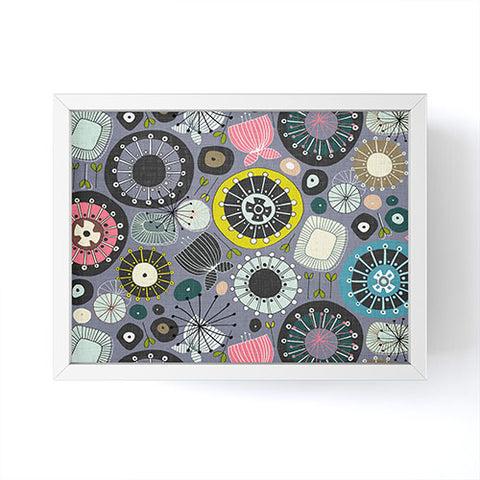 Sharon Turner blooms amethyst Framed Mini Art Print