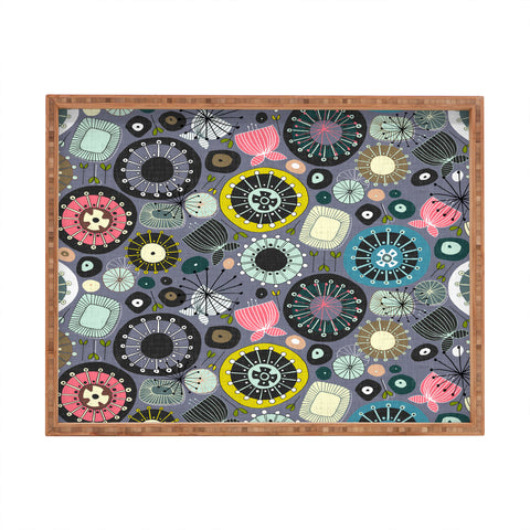 Sharon Turner blooms amethyst Rectangular Tray