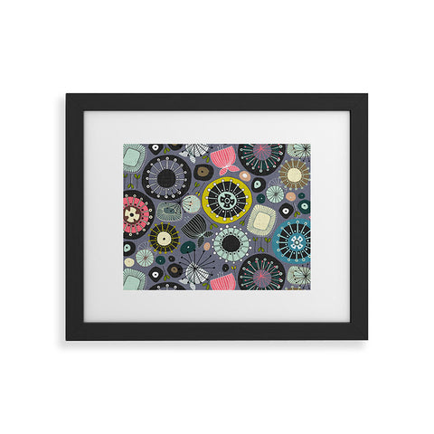 Sharon Turner blooms amethyst Framed Art Print