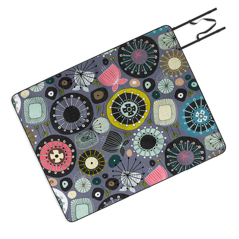 Sharon Turner blooms amethyst Picnic Blanket