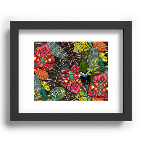 Sharon Turner boho hojas walnut Recessed Framing Rectangle