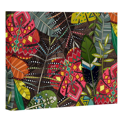 Sharon Turner boho hojas walnut Art Canvas