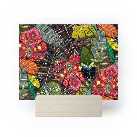 Sharon Turner boho hojas walnut Mini Art Print