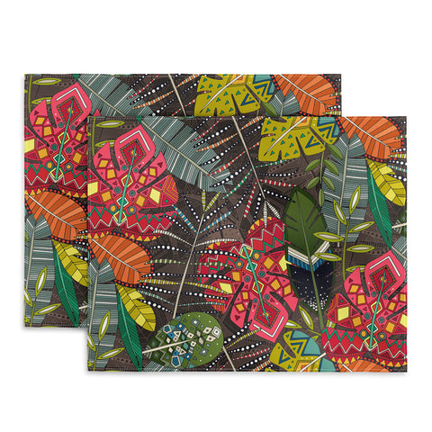 Sharon Turner boho hojas walnut Placemat