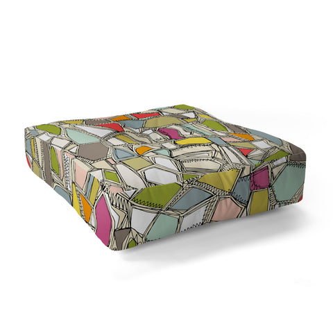 Sharon Turner BROKEN POP Floor Pillow Square