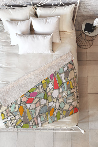 Sharon Turner BROKEN POP Fleece Throw Blanket