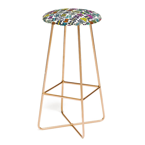Sharon Turner butterfly pop Bar Stool