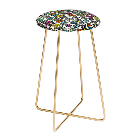Sharon Turner butterfly pop Counter Stool