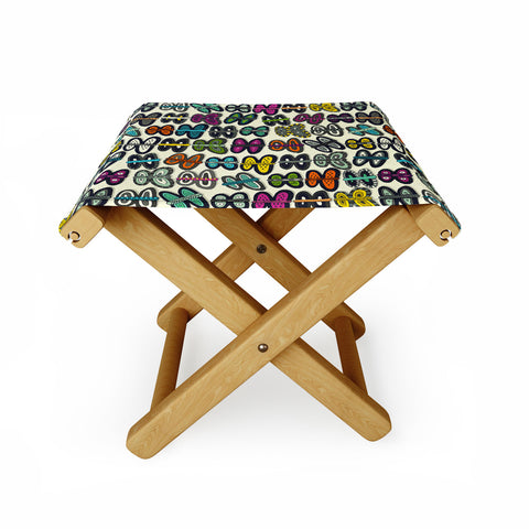 Sharon Turner butterfly pop Folding Stool