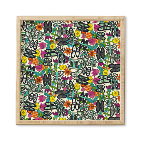 Sharon Turner butterfly pop garden Framed Wall Art