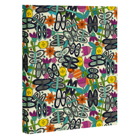 Sharon Turner butterfly pop garden Art Canvas