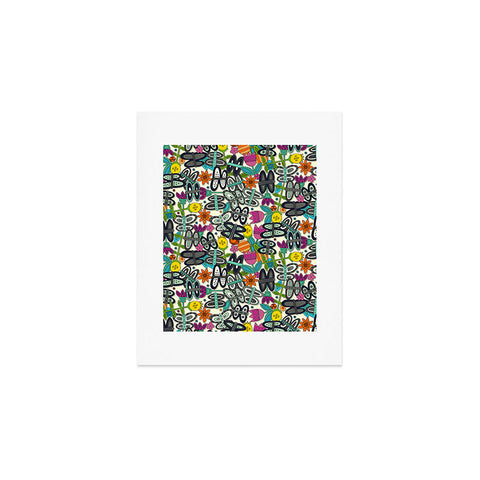 Sharon Turner butterfly pop garden Art Print