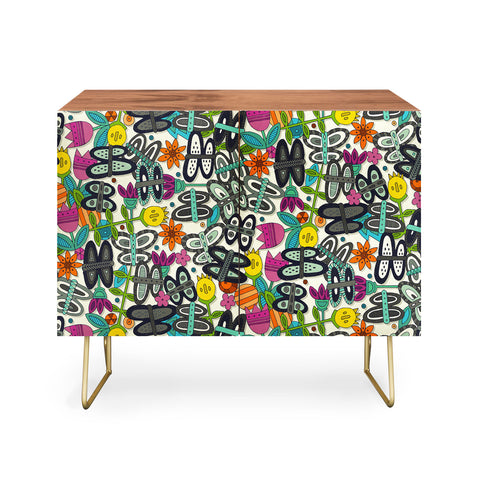 Sharon Turner butterfly pop garden Credenza