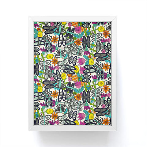 Sharon Turner butterfly pop garden Framed Mini Art Print