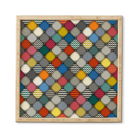 Sharon Turner buttoned patches Framed Wall Art