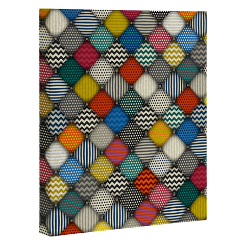 Sharon Turner buttoned patches Art Canvas