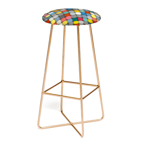 Sharon Turner buttoned patches Bar Stool