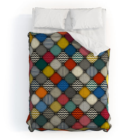 Sharon Turner buttoned patches Comforter
