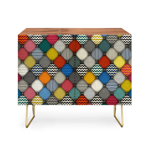 Sharon Turner buttoned patches Credenza