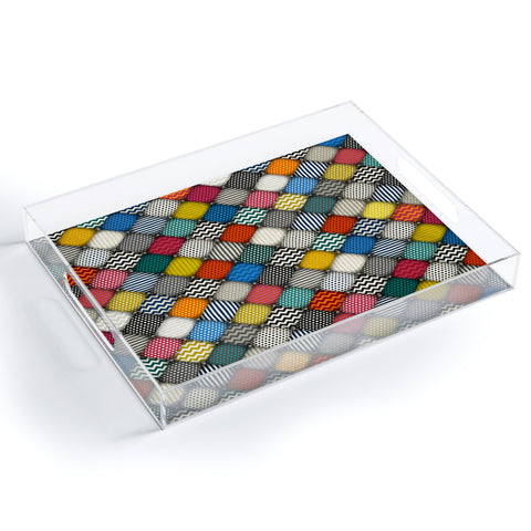 Sharon Turner buttoned patches Acrylic Tray
