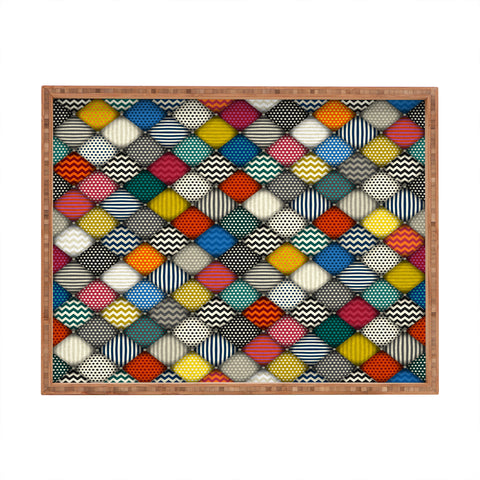 Sharon Turner buttoned patches Rectangular Tray