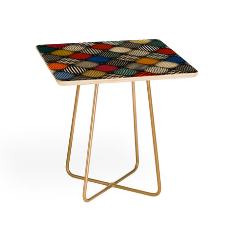Sharon Turner buttoned patches Side Table