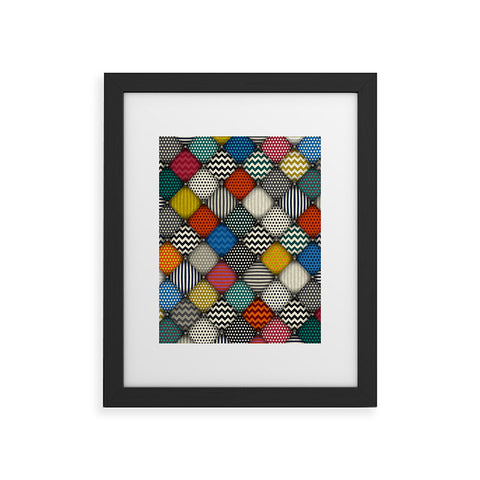 Sharon Turner buttoned patches Framed Art Print