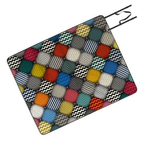 Sharon Turner buttoned patches Picnic Blanket