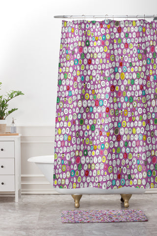 Sharon Turner Buttons And Bees Shower Curtain And Mat