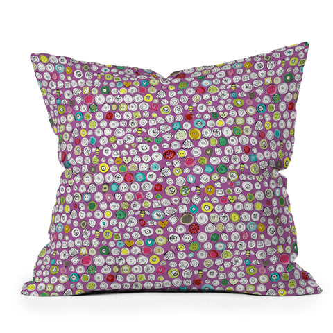 Sharon Turner Buttons And Bees Throw Pillow