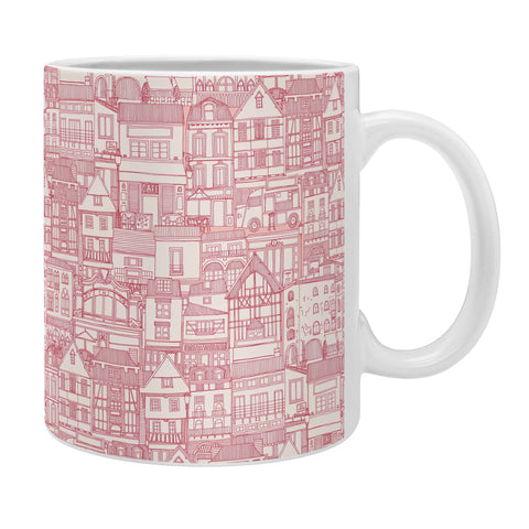 Sharon Turner cafe buildings pink Coffee Mug