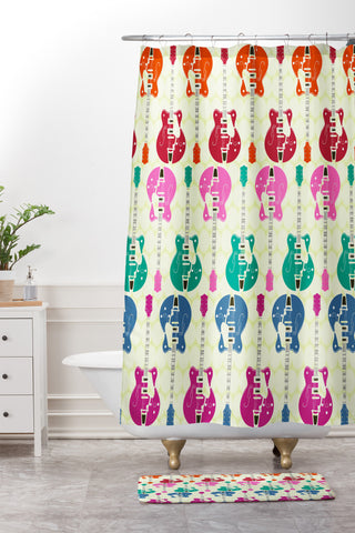 Sharon Turner Candy Rock Shower Curtain And Mat