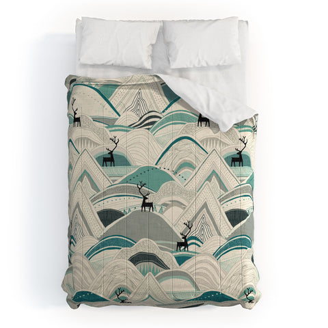 Sharon Turner caribou mountains Comforter