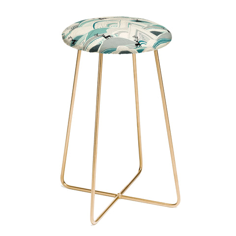 Sharon Turner caribou mountains Counter Stool
