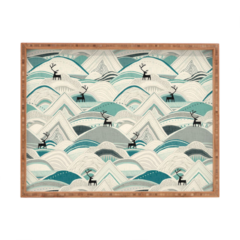 Sharon Turner caribou mountains Rectangular Tray