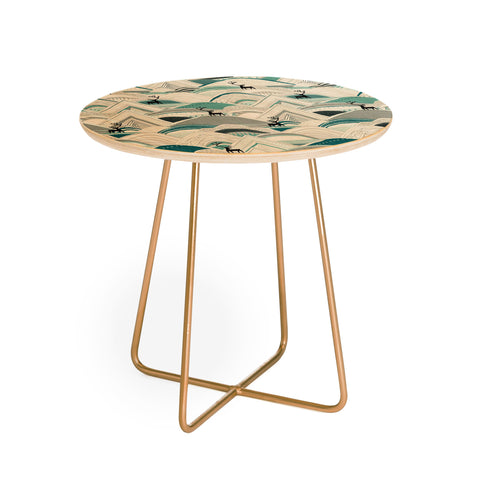 Sharon Turner caribou mountains Round Side Table