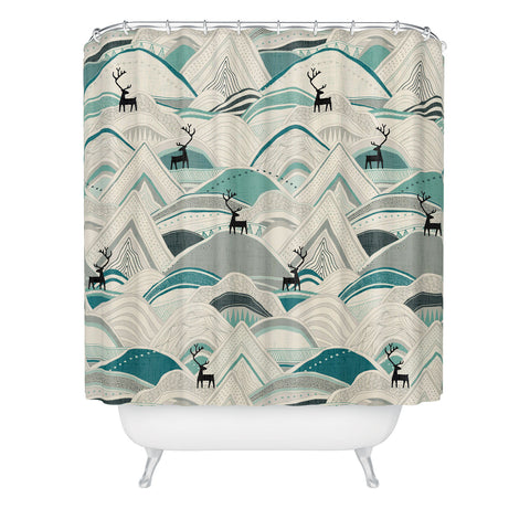 Sharon Turner caribou mountains Shower Curtain