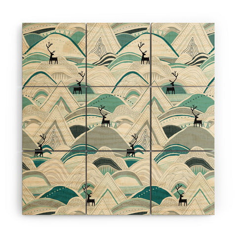 Sharon Turner caribou mountains Wood Wall Mural