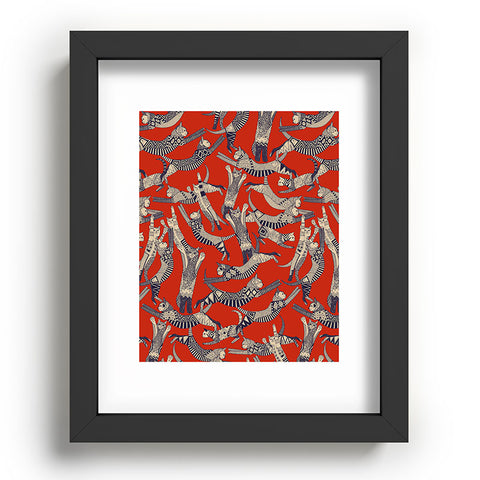 Sharon Turner cat party retro Recessed Framing Rectangle