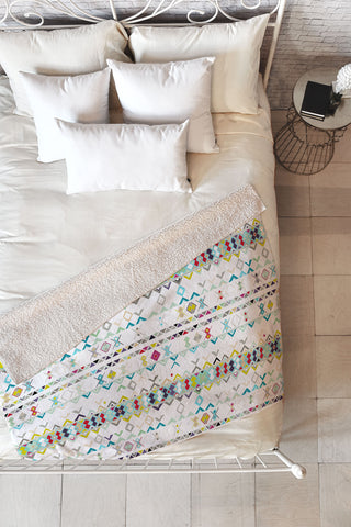 Sharon Turner celebration weave Fleece Throw Blanket