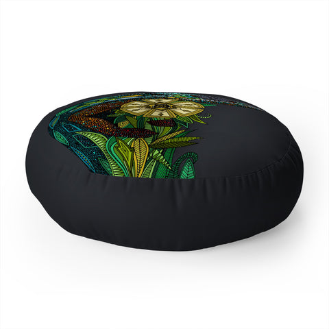 Sharon Turner Chameleon Pewter Floor Pillow Round