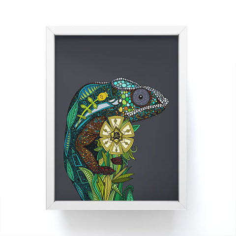 Sharon Turner Chameleon Pewter Framed Mini Art Print