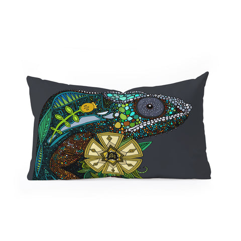 Sharon Turner Chameleon Pewter Oblong Throw Pillow