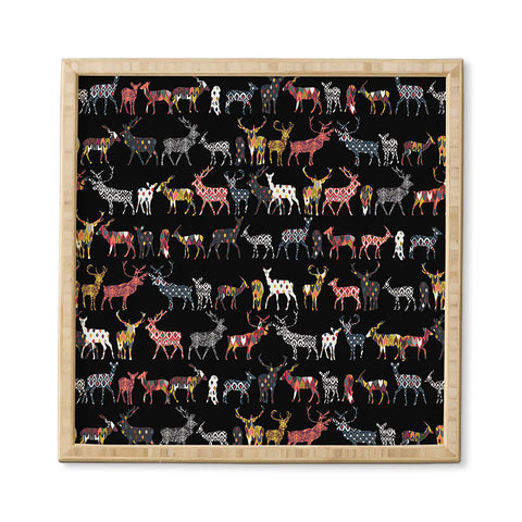 Sharon Turner Charcoal Spice Deer Framed Wall Art