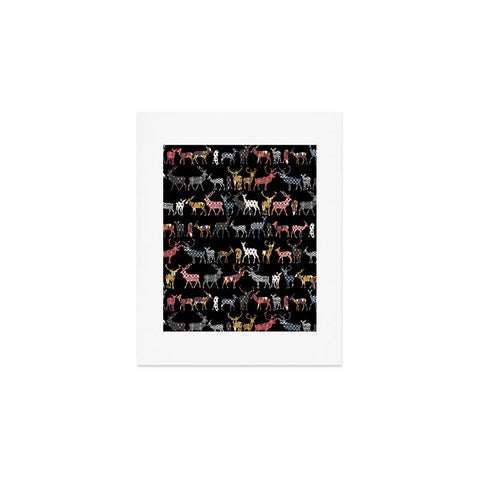 Sharon Turner Charcoal Spice Deer Art Print